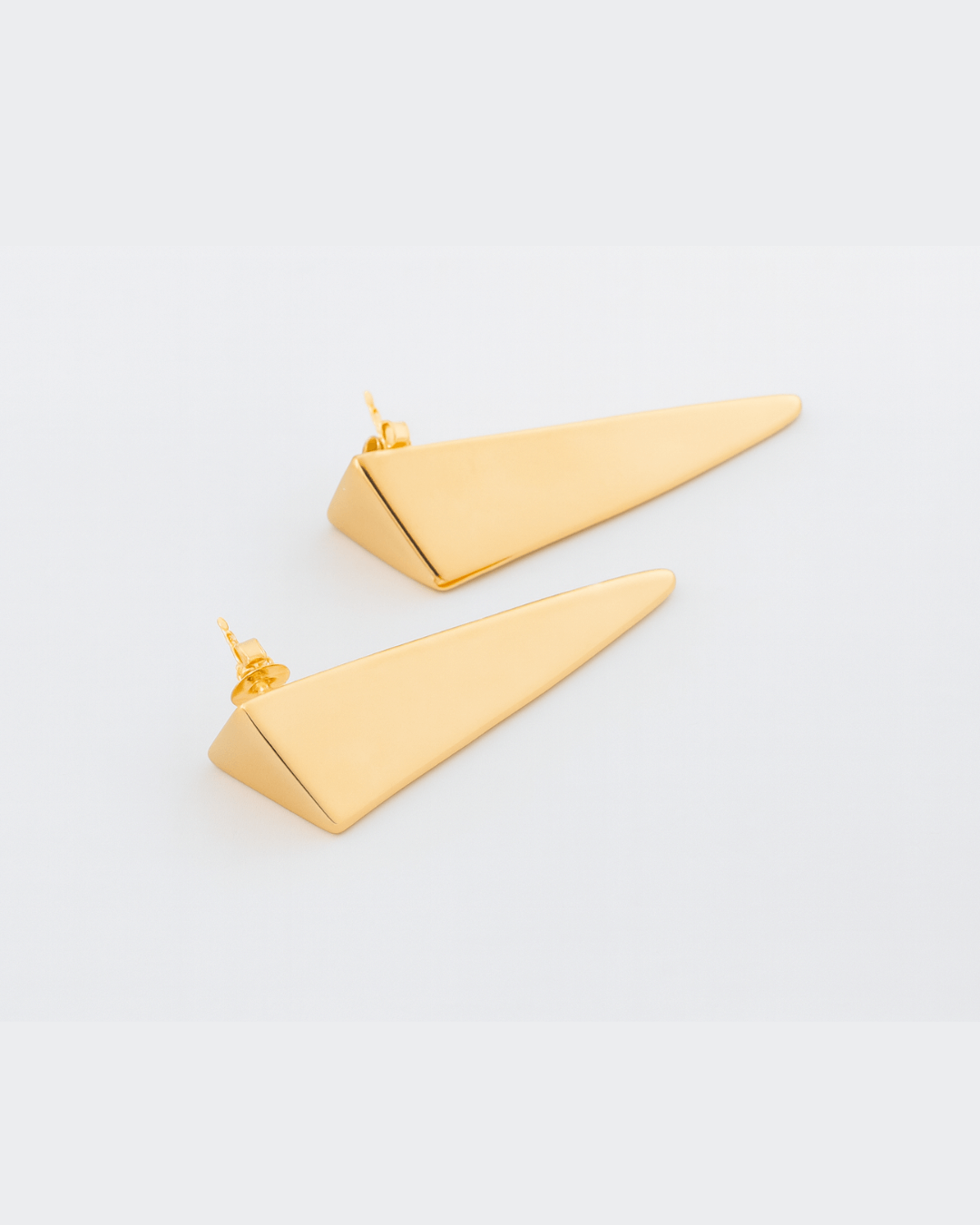 Isadora Sculptural Gold Drop Earrings-1