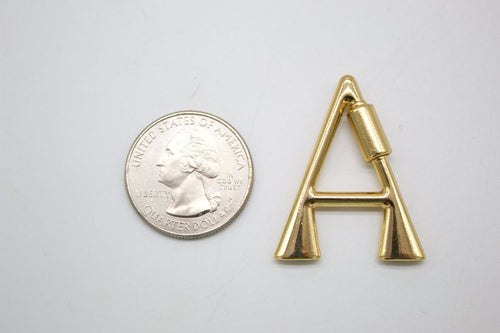 Abstract Letter Initials Carabiner Pendant (A64)-1