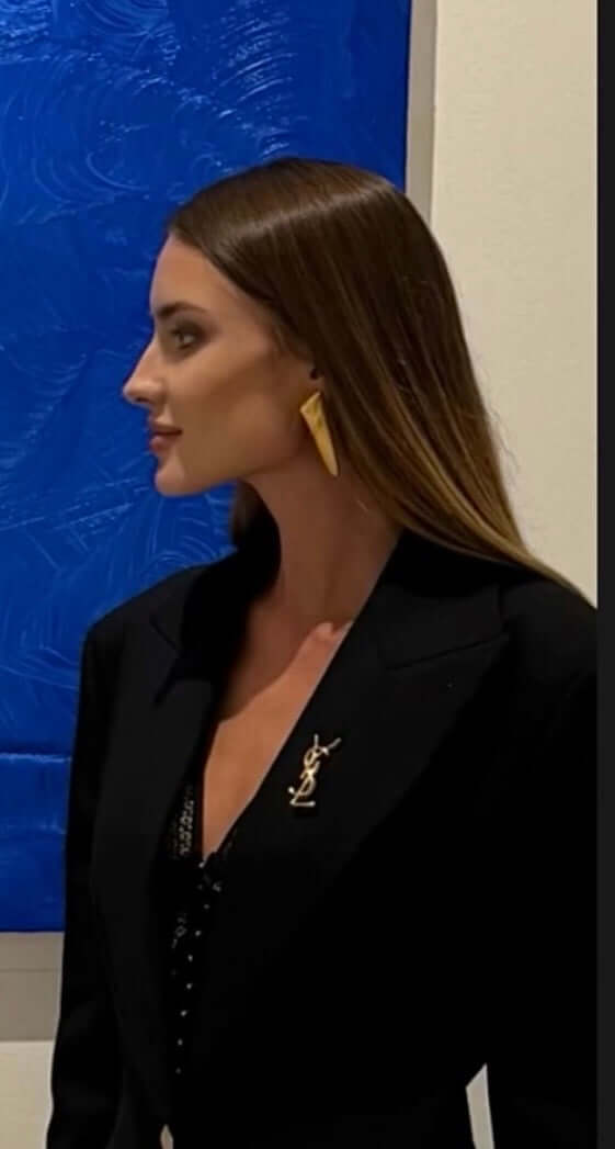 Isadora Sculptural Gold Drop Earrings-3