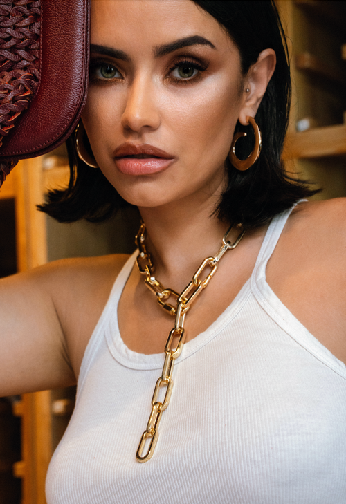 Antonia Gold Link Necklace-0